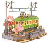 MADNESSTOYS MAQUETA SAKURA JOURNEY TRANVIA MODERN 3D WOODEN PUZZLE 44x32x25 Cms.