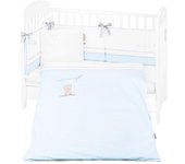 Conjunto jogo de cama bordado 6pçs 60x120cm Kikka Boo Dream Big Azul