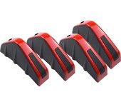 4pcs Universal Carbon Fiber Car Modified Rear Bumper Diffuser Spoiler Black Red ABS Rear Bumper Lip Diffuser Anti-collision
