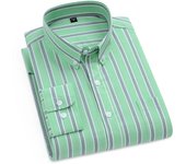 Men's Fashion Striped Long-sleeved Dress Shirts Korean New Brand Model Slim Youth Color Shirt Casual Plaid Campus Man Clothes