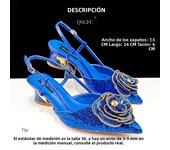 QSGFC Shiny Gold Color Shoes and Bag Elegant Handbags and Medium Heel Shoes Beautiful Handmade Flowers For Wedding Party
