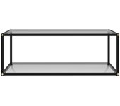 vidaXL Mesa de centro transparente vidrio templado 100x50x35 cm Transparente, Negro, Blanco Mesita de Salón o Comedor o Auxiliar Mesa de Café Meuble Salón