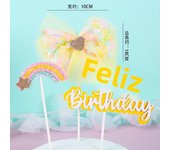 Princess Cake Topper Happy Birthday Castle Prince Cake Decoration for Kids Girl's Birthday Party Supplies Fairy Tale Theme Cakes