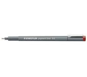 Staedtler pigment liner 308 rotulador calibrado - trazo 0.5mm - secado rapido - color rojo (10 uds)