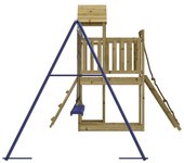 vidaXL Parque infantil de exterior madera de pino impregnada