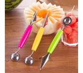 Dual Head Fruit Platter Carving Knife Kitchen Vegetable Carve Fruit Slicer Device Scoop Ballers Cutter Chop Gadgets Accessorie