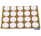 Bl 2x12 uds fieltro redondo blanco 22x3mm   caja 10 unid.
