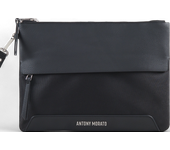 Bolso Rectangular Antony Morato Negro de Nailon y Ecopiel