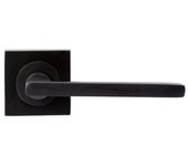Roseta de Aluminio Cuadrada Rental 50x50 Negro Mate - Herrajes para Muebles