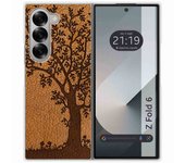 Tumundosmartphone Funda Carcasa Dura para Samsung Galaxy Z Fold 6 5G diseño Cuero 03 Dibujos