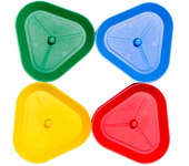 4pcs Card Game Holder Hands-Free Playing Card Holder Board Triangle Shaped Poker Rack Holder Plastic for Seniors Children Adults