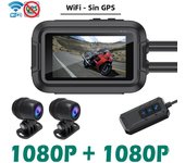 Dual 1080P Motorcycle DVR Full Body Waterproof Moto Camera WiFi GPS Dash Cam Front Rear Driving Video Recorder Black Box