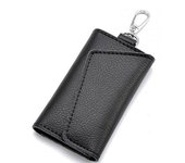 Genuine Leather Keychain Men Women Key Holder Organizer Pouch Cow Split Car Key Wallet Housekeeper Key Case Mini Card Bag