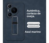 Luxury Sheepskin Leather Holder Phone Case for Huawei Pura 70 Pro+ P60 P50 P40 P30 P20 Pro P10 Plus Protect Stand Back Cover