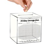 Caja Smash de 10 000 dólares, caja Smash transparente para el desafío del ahorro, caja Smash irrompible para ahorrar 10 000 dólares en 365 días para desarrollar hábitos de ahorro, herramienta divertida y motivadora para alcanzar objetivos financieros