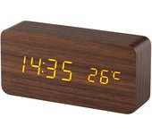 Reloj Despertador Inteligente LED de Madera