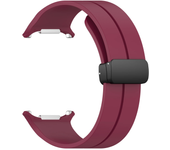 Magnetic Folding Buckle Band for Samsung Galaxy Watch Ultra 47mm Silicone Strap for Galaxy Watch 7 Ultra Watchband Bracelet