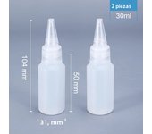2/510pcs 30/60/100/120ML Squeeze Bottle for Sauce Plastic Squirt Container Refillable Bottle with Cap for Kitchen Glue Container