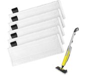 Paquete de 5 almohadillas para limpiador a vapor Karcher, accesorios para limpiador a vapor Karcher, compatibles con Karcher Easyfix