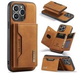 DG.MING 2 In 1 Detachable Magnetic Leather Case M2 for IPhone 15 15Pro 15ProMax 15 Plus  Wallet Cover Cards Holder Pocket