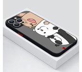 Cartoon bare bears For Apple iPhone 15 14 13 12 11 mini Pro Max 8 7 6S 6 XR X XS Plus Frosted Translucent Phone Case