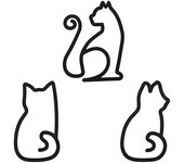 3 Unidades metal de la cocina Arte alambre Gatos Signo de la decoración para Cocina restaurante Tienda decoraciones Accesorios
