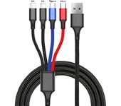 3A 4in1 USB Type C Cable For iPhone 14 13 12 Pro Max Charging Cable Micro USB Type C Cord For Huawei Xiaomi Realme VIVO OPPO