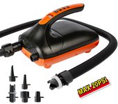 Bomba de aire eléctrica para barco SUP, dispositivo inteligente de doble etapa para tabla de Paddle al aire libre, 12V, 16/20 PSI