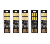 Global 5 luces LED USB para teclados de portátiles, súper brillantes con 6 LED y atenuador de una tecla para ajustar la luz