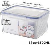 Refrigerator Preservation Storage Box Drain Basket Storage Containers Sealed Box Vegetable and Fruit Food Grade Drain Box