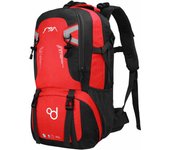 Ociodual Mochila Senderismo 40L Roja Ligera Impermeable Mochila Viaje Supervivencia Plegable Mochila Mujer Camping Mochila Hombre Trekking Montaña Mochilas Marcha Nórdica Deporte