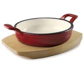 LACOR Cacerola Roja Redonda de Hierro | 720 ml | Ø 18.5 cm | Cacerola horno con diseño clásico | Lacor