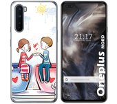 Tumundosmartphone Funda Gel Tpu para OnePlus Nord diseño Café Dibujos