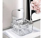 Hair Accessories Organizer Storage Box Clear Acrylic Hair Tie Organizer for Headband, Bows, Cotton Swab Organization, Bathroom