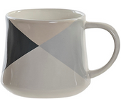 Item Taza de Gres 13 x 9,5 x 8,5 cm - Capacidad 385 ml - Diseño Multicolor - Apta para Lavavajillas y Microondas - Ideal para Café, Té y Bebidas Calientes - Resistente y Duradera - Perfecta para Uso Diario