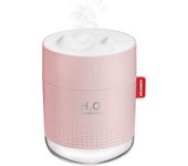 Minihumidificador portátil, humidificador de vapor frío pequeño de 500 ml, humidificador de escritorio personal USB, súper silencioso, rosa