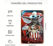 Gremlins Poster Horror Movie Poster Vintage Metal Sign Retro Tin Sign Cafe Bar Home Wall Decor Tinplate 8x12 Inch