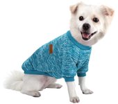Suéter con capucha para Perro, suéter para Perro, suéter para Chihuahua, suéter Navideño para Perro, interior de vellón, suéter para Perro, vibrant color, fácil de poner y quitar. Azul, XL