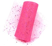 Glitter Tulle Fabric Roll 6 Inch 10 Yards Sequin Sparkling Ribbon Spool Netting for Wedding Tutu Skirt Gift Wrapping Party Decor