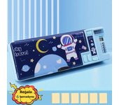 Cartoon Calculator Multifunctional Pencil Case Elementary Students Large Capacity Stationery Box Double-layer Double Opening