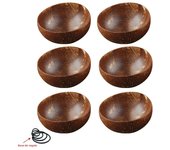 12-15cm  Natural Coconut Bowl set wooden Salad Ramen bowl Coconut Wood Spoon Set coco smoothie Kitchen tableware Coconut bowl