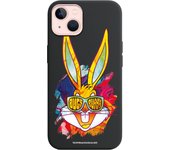 Funda original compatible con iPhone 13 Negro con un diseño de Bugs Bunny Gafas Cara