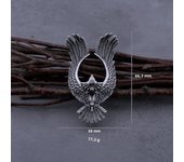 Vintage Viking Eagle Stainless Steel Mens Necklace Never Fade Biker Domineering Pendant Jewelry Scandinavian Rune Amulet Gift