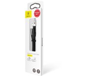 Baseus Cable Mini Tipo C Compatible con Iphone - Carga Rápida y Transferencia de Datos Simultánea - 2A / 0,23 M - Fino - Compatible con S10 / Plus/Lite, Mate-20, Xiaomi, Oneplus