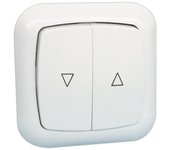 Doble interruptor empotrable de 6 A/250 V Electro Dh 36.530/DI, color blanco, 8430552083978
