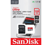 Tarjeta Sandisk 128 Gb Ultra Microsdxc Uhs-I, con adaptador SD