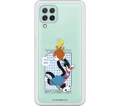 Funda original compatible con Samsung Galaxy A22 4G - Space Jam Sylvester y Tweety