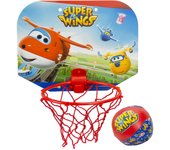 Mini basket infantil para niños y niñas, con diseños exclusivos de Super Wings, en color rojo (624) Mini canasta de baloncesto. Incluye una pelota. Ligero y fácil de montar. Calidad al mejor precio. De acuerdo a la normativa CE. +3 años