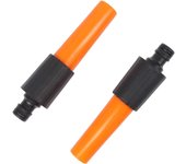Boquilla para manguera de jardín y pistola rociadora, paquete de 2, plástico ABS, boquilla giratoria para ajustar el flujo de agua, para regar plantas, lavado de autos, ducha, mascotas