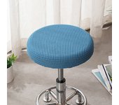 Bar Stool Cover Polar Fleece Round Chair Cover Removable Stool Slipcover Solid Seat Cushion Protector Washable Bar Stool